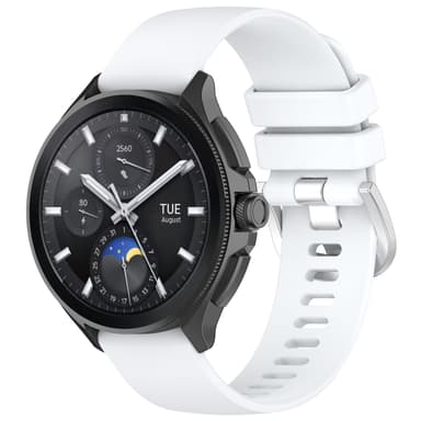 Silikonklokkerem for Xiaomi Watch 2 Pro/Watch S3 og Honor Watch 4 Pro Hvit