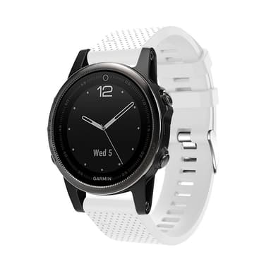 Silikonklokkerem for Garmin Fenix 5S Plus Hvit