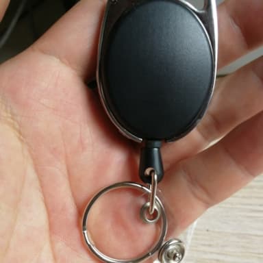 Uttrekkbar nøkkelring ID-merkeholder 2 pakker