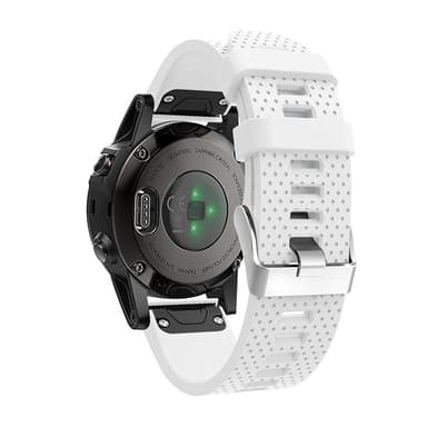 Silikonklokkerem for Garmin Fenix 5S Plus Hvit