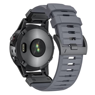 26 mm klokkerem for Garmin Fenix 3/5/5X/6X/7X Grå