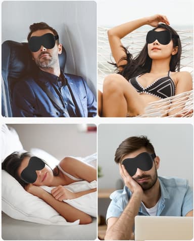 3D sovemaske Sort