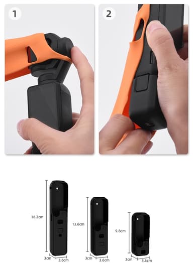 Silikonbeskyttelsesdeksel for DJI Osmo Pocket 3 13.6x3.6x3 cm