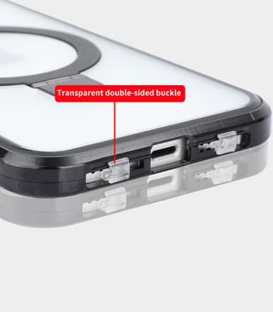 HD klart magnetisk deksel med stativ for iPhone Sort iPhone 14