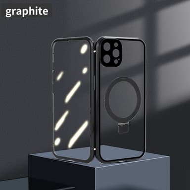 HD klart magnetisk deksel med stativ for iPhone Sort iPhone 14