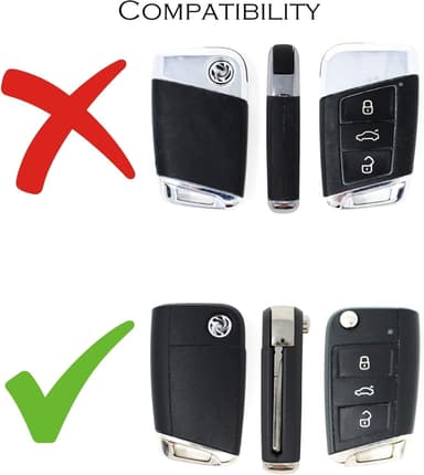 Silikon bilnøkkeldeksel Golf 7/Lingdu/New Octavia/Karoq/Kodiak/Komik/Yedi Svart + blå