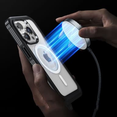 Beskyttelsesveske med magnetisk adsorpsjon, anti-sjokk, anti-slitasje, anti-fall iPhone 15 Plus