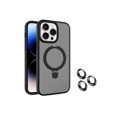iPhone magnetisk deksel med linsebeskyttere, støtsikker, støtter Magsafe iPhone 15