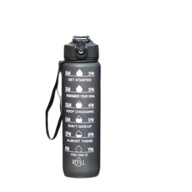Sportsvannflaske 1000ml Sort