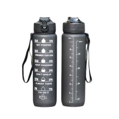 Sportsvannflaske 1000ml Sort
