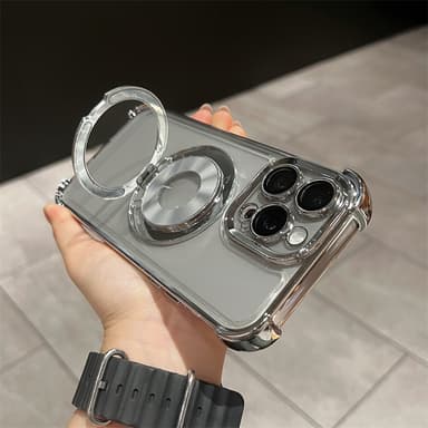 Fire-hjørnes anti-fall deksel med roterende stativ for iPhone iPhone 15