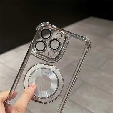 Fire-hjørnes anti-fall deksel med roterende stativ for iPhone iPhone 15