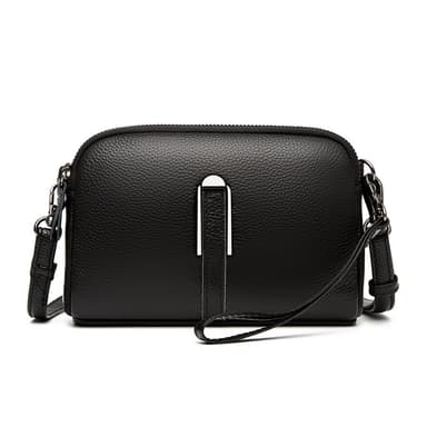 Fanny Pack Crossbody brystvesker, bred skulderrem Fasjonabel veske Sort