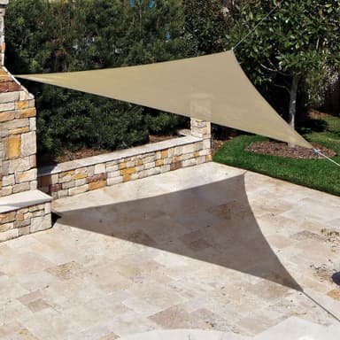 Triangle Sun Shade seiltakmarkise, for strandterrasse, UV-blokk Beige S