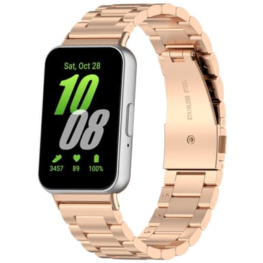 Klokkerem i rustfritt stål for Samsung Galaxy Fit 3 Rose gull