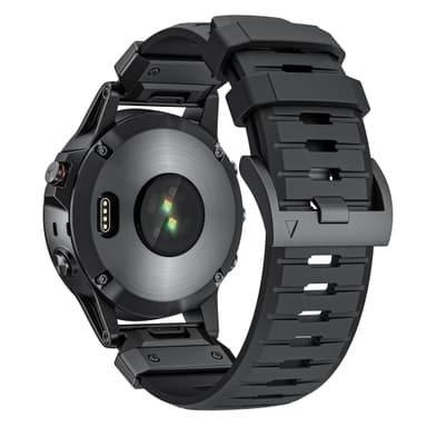 26 mm klokkerem for Garmin Fenix 3/5/5X/6X/7X Sort