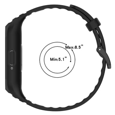 Klokkerem for Samsung Galaxy Fit 3 (SM-R390) Sort