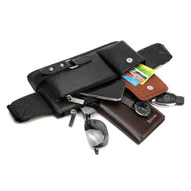 Business messenger bag skulderveske midjeveske Sort