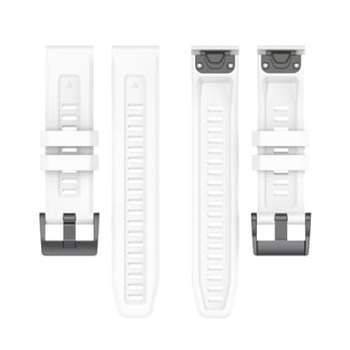 Silikonklokkerem for Garmin Fenix 7S 20mm Hvit