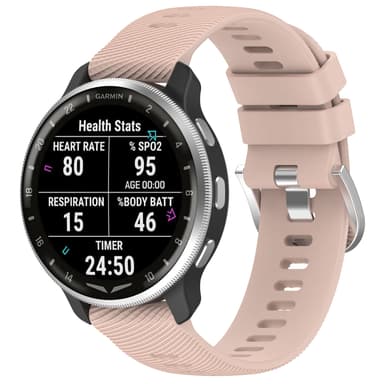 Silikonklokkerem for Garmin D2 Air X10(43mm), Garmin Bounce, Garmin Active5 Rosa