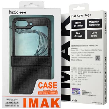 IMAK Ruiyi-serien til Samsung Galaxy Z Flip6 5G-deksel med karbonfibertekstur