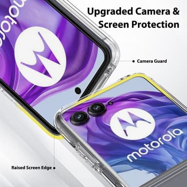 For Motorola Razr 50 Ultra 5G Deksel TPU+Akryl Transparent Telefonveske, Integrert Design