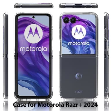 For Motorola Razr 50 Ultra 5G Deksel TPU+Akryl Transparent Telefonveske, Integrert Design