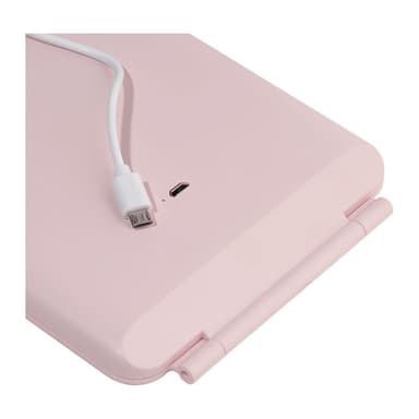 ""UNIQ Sammenleggbart Oppladbart LED-speil – Vanity Reisespeil - Rosa