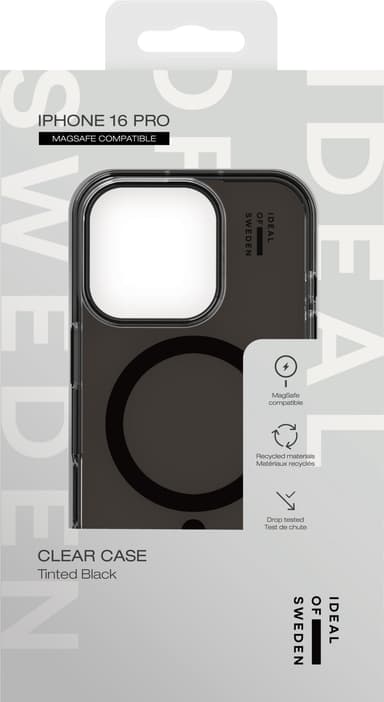 iDeal of Sweden MagSafe Clear deksel for iPhone 16 Pro (tinted black)