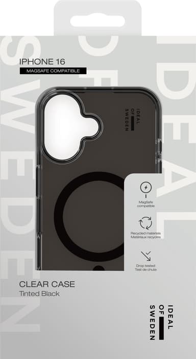 iDeal of Sweden MagSafe Clear deksel for iPhone 16 (tinted black)