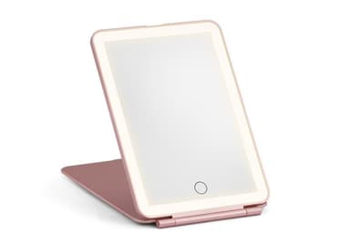 ""UNIQ Sammenleggbart Oppladbart LED-speil – Vanity Reisespeil - Rosa