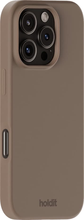 Holdit Silicone iPhone 16 Pro Max deksel (mochabrun)