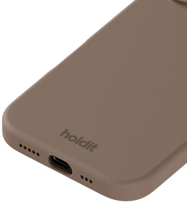 Holdit Silicone iPhone 16 deksel (mochabrun)