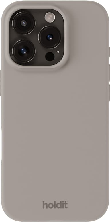 Holdit Silicone iPhone 16 Pro deksel (taupe)