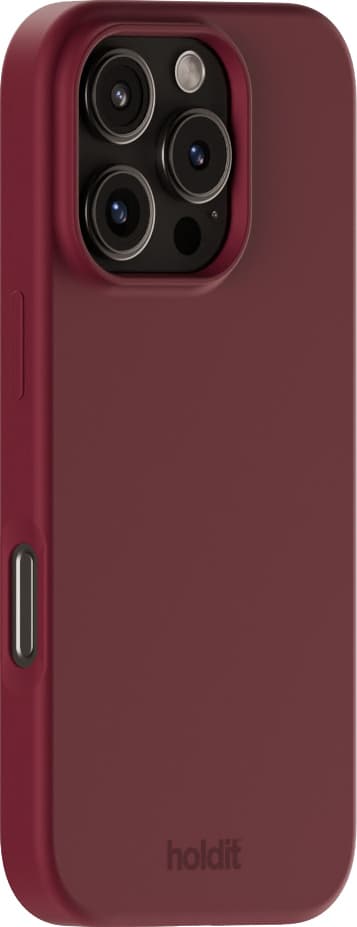 Holdit Silicone iPhone 16 Pro deksel (red velvet)