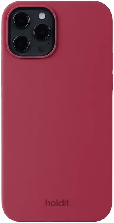 Holdit Silicone iPhone 12/12 Pro deksel (red velvet)