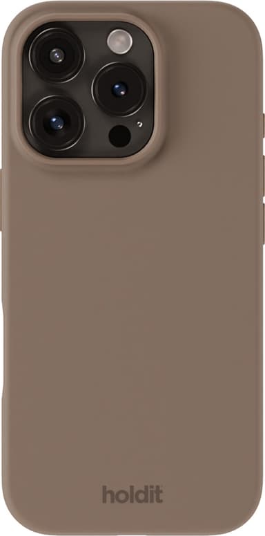 Holdit Silicone iPhone 16 Pro Max deksel (mochabrun)
