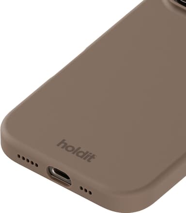 Holdit Silicone iPhone 16 Pro deksel (mochabrun)
