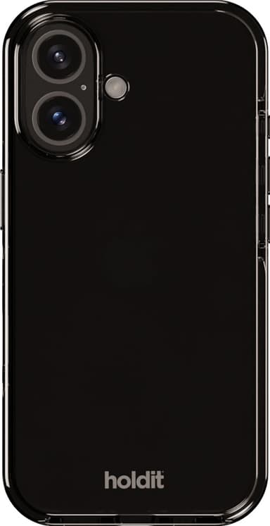 Holdit Seethru iPhone 16 deksel (sort)