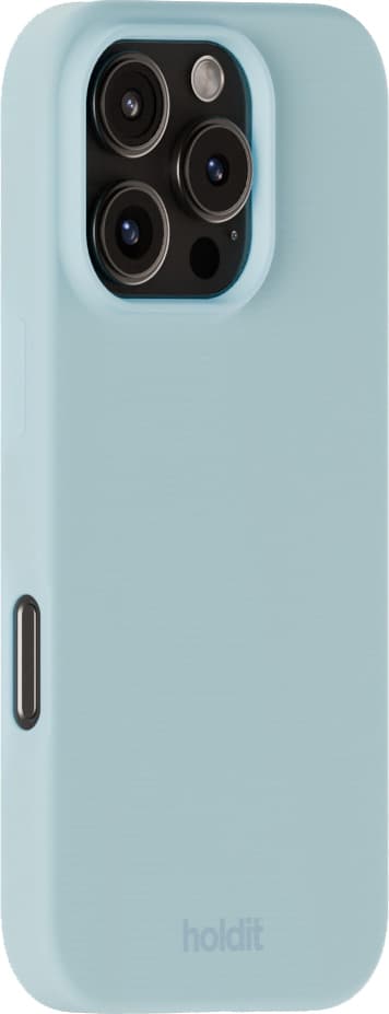 Holdit Silicone iPhone 16 Pro deksel (mineralblå)
