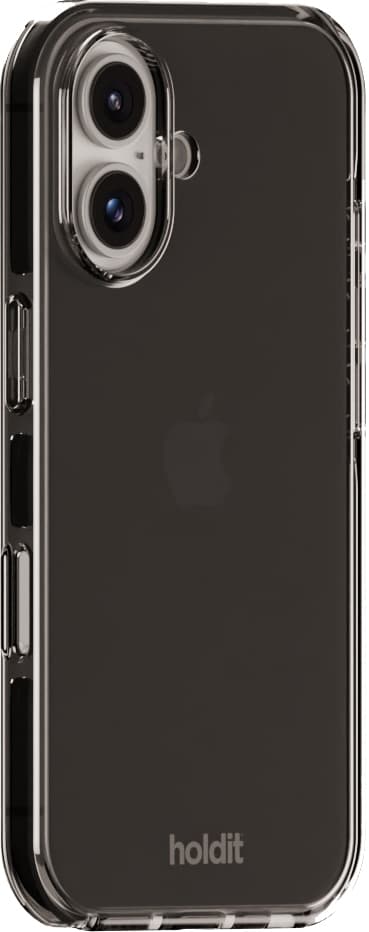 Holdit Seethru iPhone 16 deksel (sort)