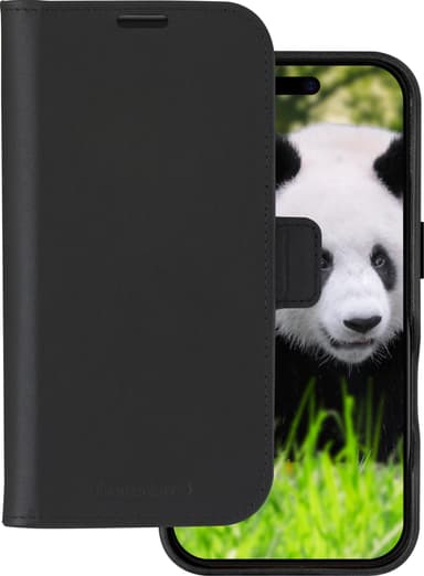 Dbramante1928 Lynge MagSafe iPhone 16 lommebokdeksel (sort)