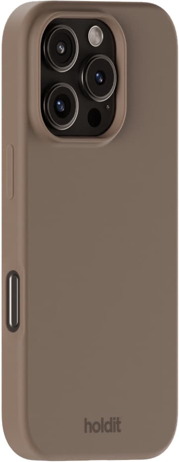 Holdit Silicone iPhone 16 Pro deksel (mochabrun)