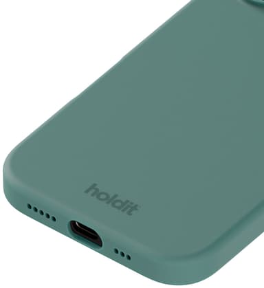 Holdit Silicone iPhone 16 deksel (mosegrønn)