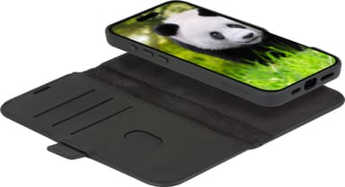 Dbramante1928 Lynge MagSafe iPhone 16 lommebokdeksel (sort)