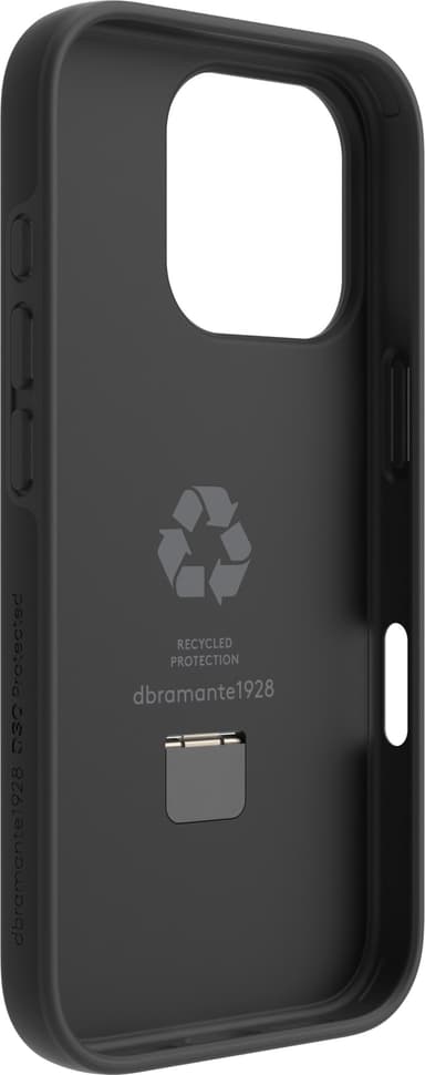 Dbramante1928 Iceland Ultra MS Kickstand iPhone 16 Pro lommebokdeksel (sort)