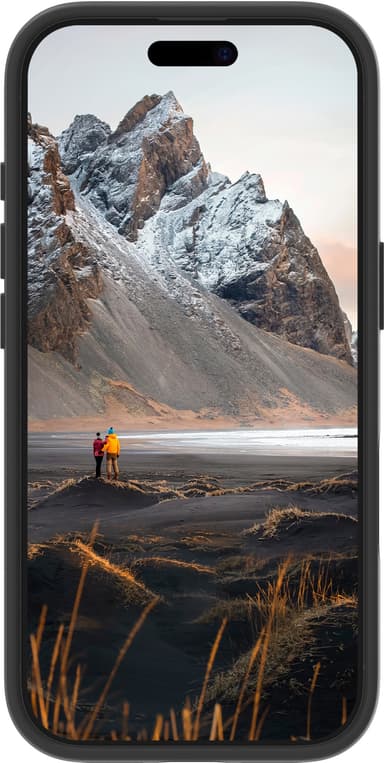 Dbramante1928 Iceland Ultra MS Kickstand iPhone 16 Pro lommebokdeksel (sort)