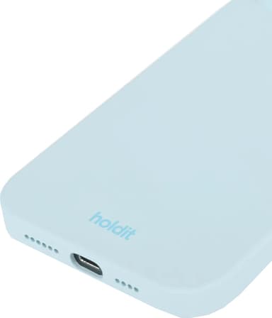 Holdit Silicone iPhone 15 Pro Max deksel (mineralblå)