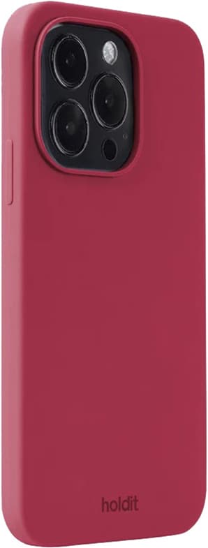 Holdit Silicone iPhone 15 Pro deksel (red velvet)