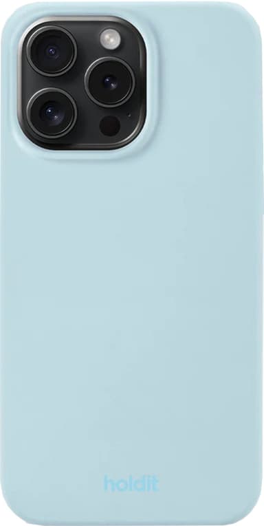 Holdit Silicone iPhone 15 Pro Max deksel (mineralblå)